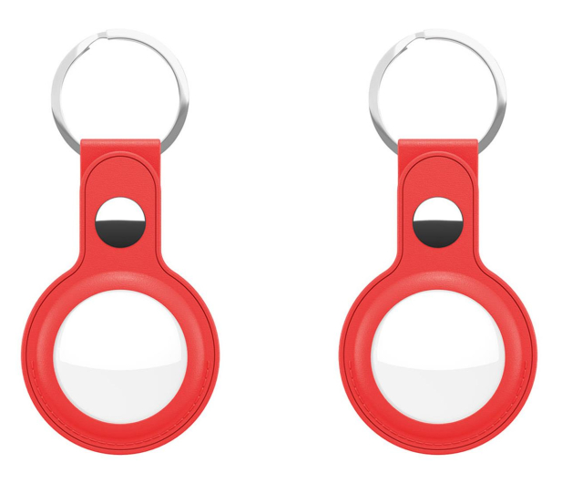 KeyBudz AirTag Keyring skórzane etui do AirTag red 2 sztuki - 1172155 - zdjęcie